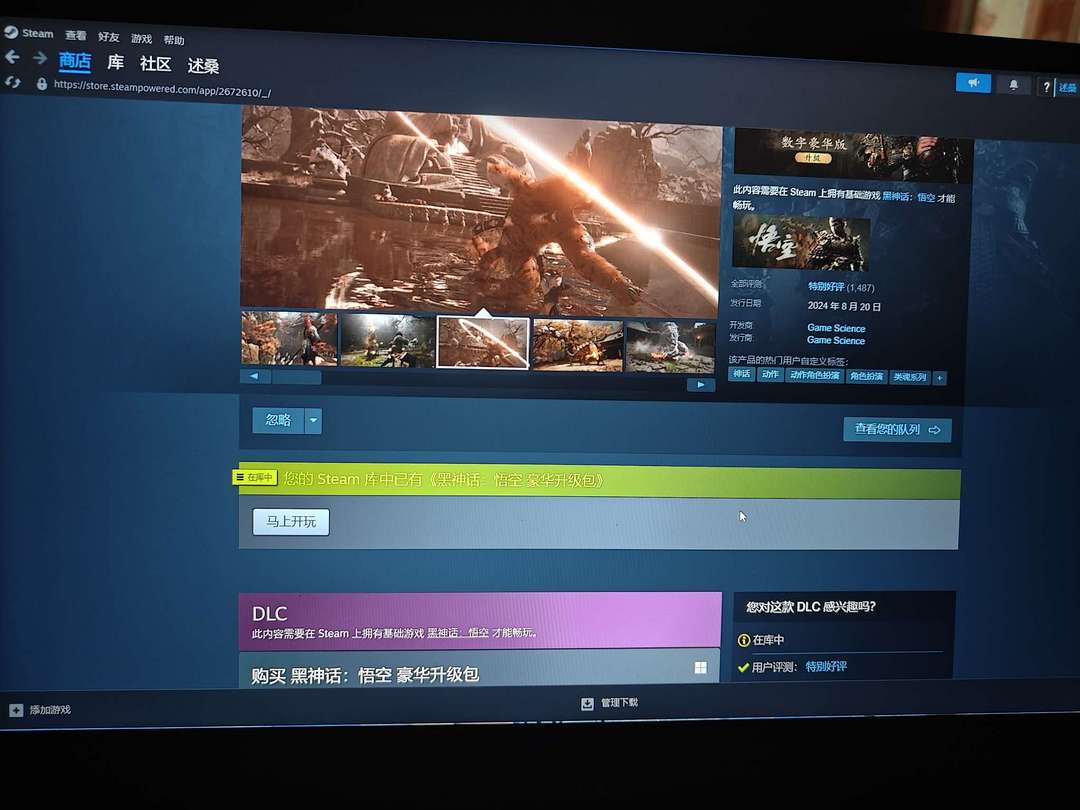 黑神话:悟空Steam版租号