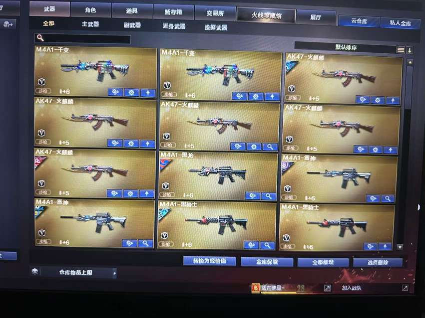 【英雄:152 王者:24】AK47-雷暴#王者之武-觉醒版#炫金骑士#M4A1-雷神#不要毁号