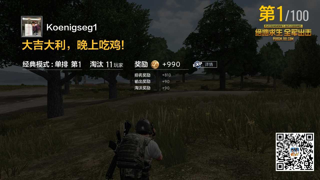 分段较低,把把吃鸡.