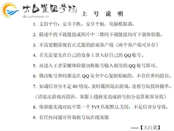 王者荣耀租号