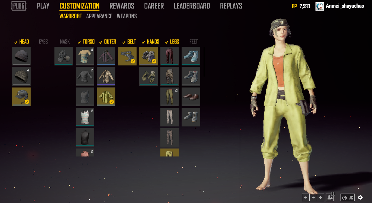 各种衣服 小黄衣 西服此绝地求生账号已出租0次帐号出租-租号玩