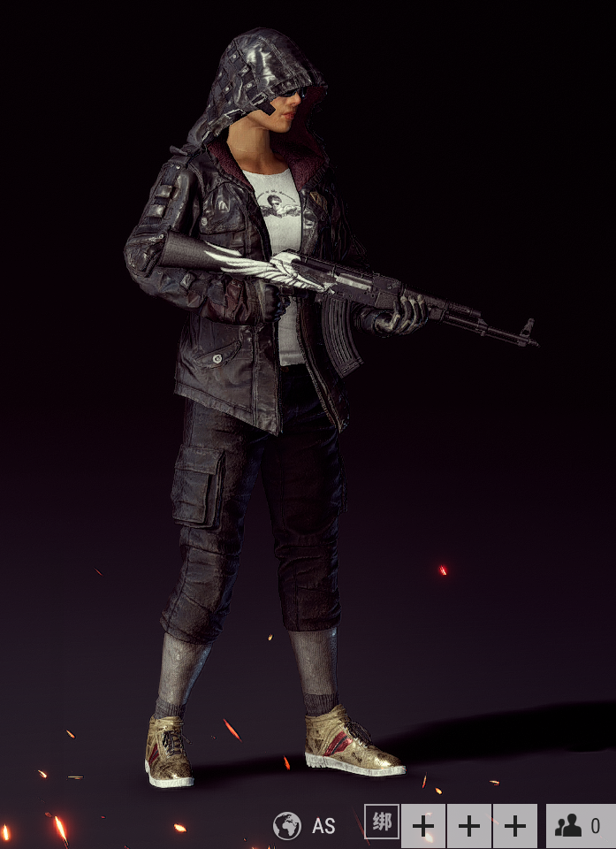 【刺客信条.黑色风衣 荣耀ak-47】镀金groza