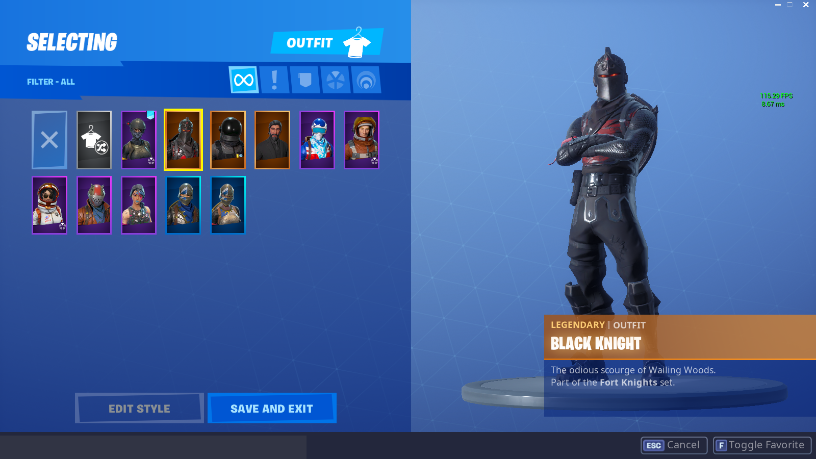 堡垒之夜国际服黑武士黑西装23赛季满配体验号