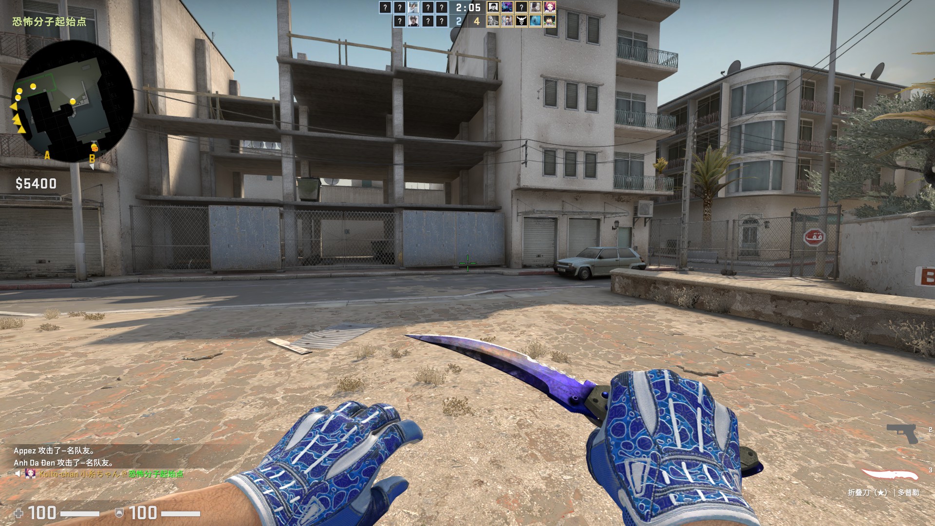 双服完美休闲伪蓝宝折叠大马蝴蝶极限双栖手套火沙鹰_csgo_国际服