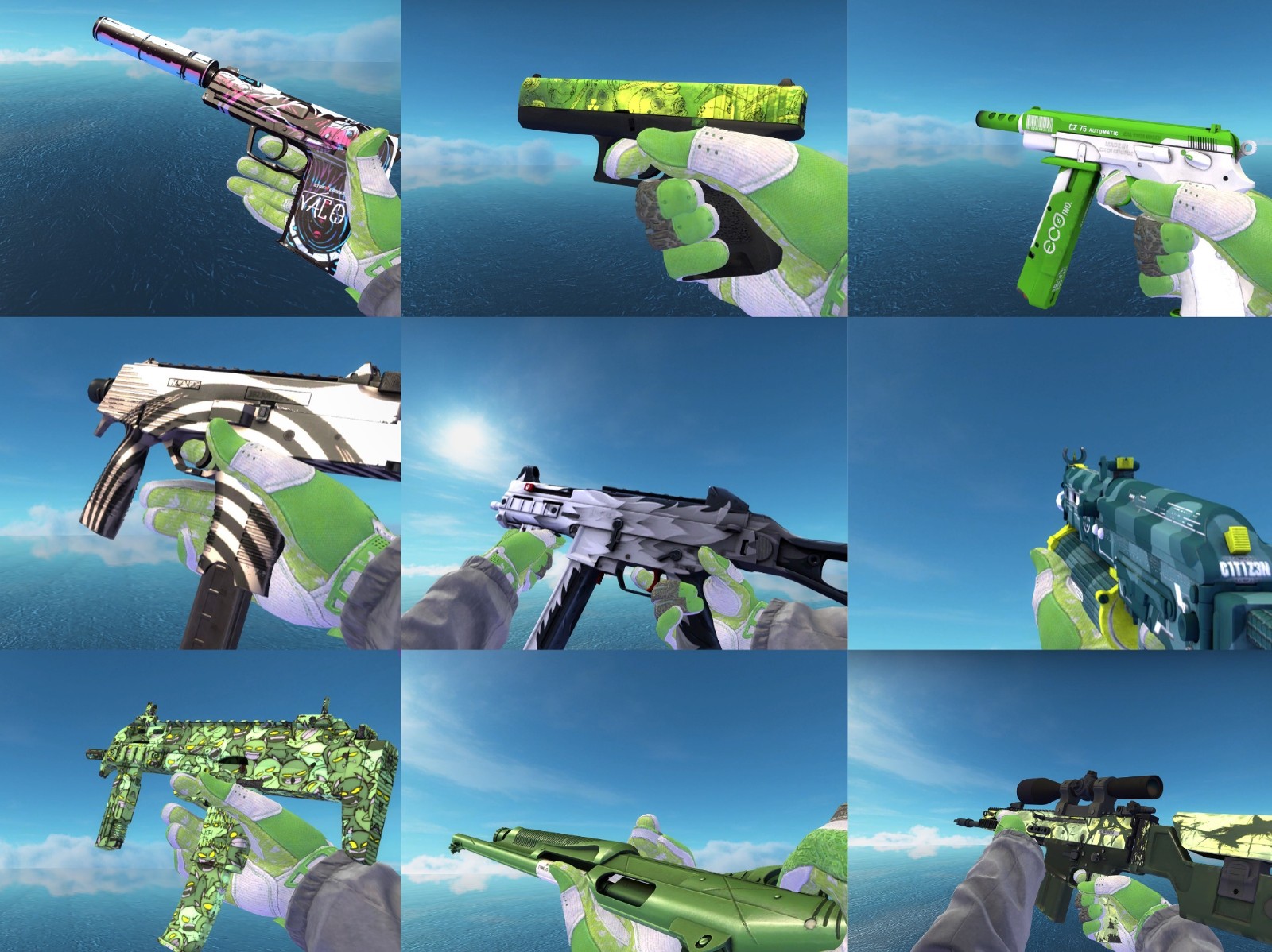 小银76绿色●略磨树篱绿9渐变匕首黑色魅影水裁竹 可5e_csgo_国际服