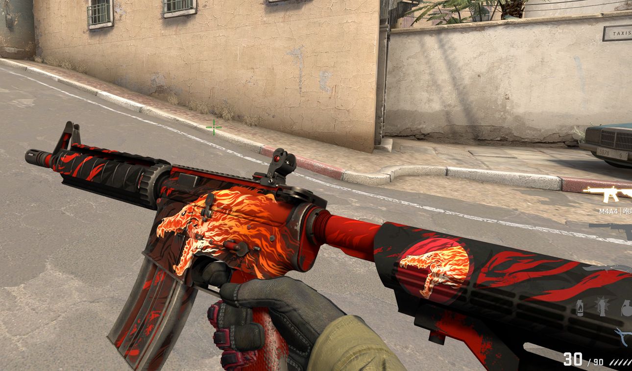 可完美 茄子深红屠夫薄荷咆哮雷击火沙粉爪渐变紫蝴蝶_csgo_国际服