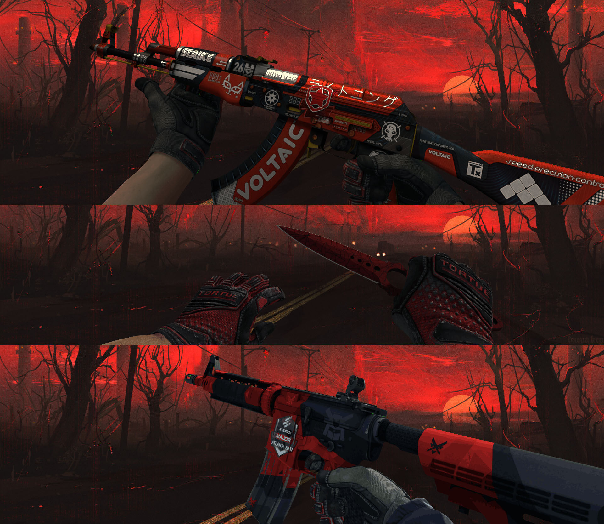 乔巴★可5e完美★极品红网骷髅匕首双手红深红和服野火血腥运动_csgo