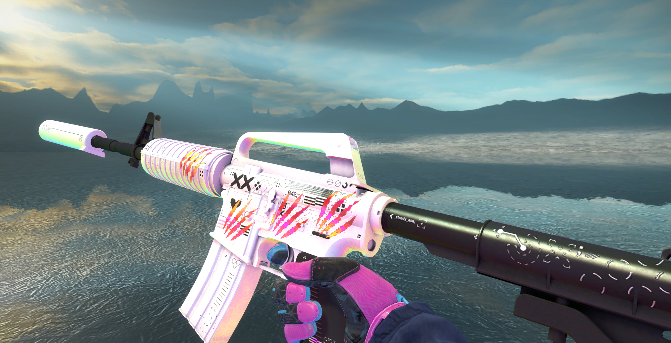 只可5e满色渐变狙击=极限略磨迈阿密=骷髅匕首_csgo_国际服_国际服_樱