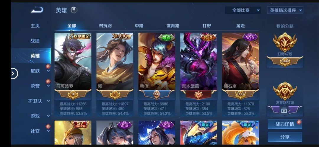 橘子省打野发育此王者荣耀账号已出租155次帐号出租-租号玩