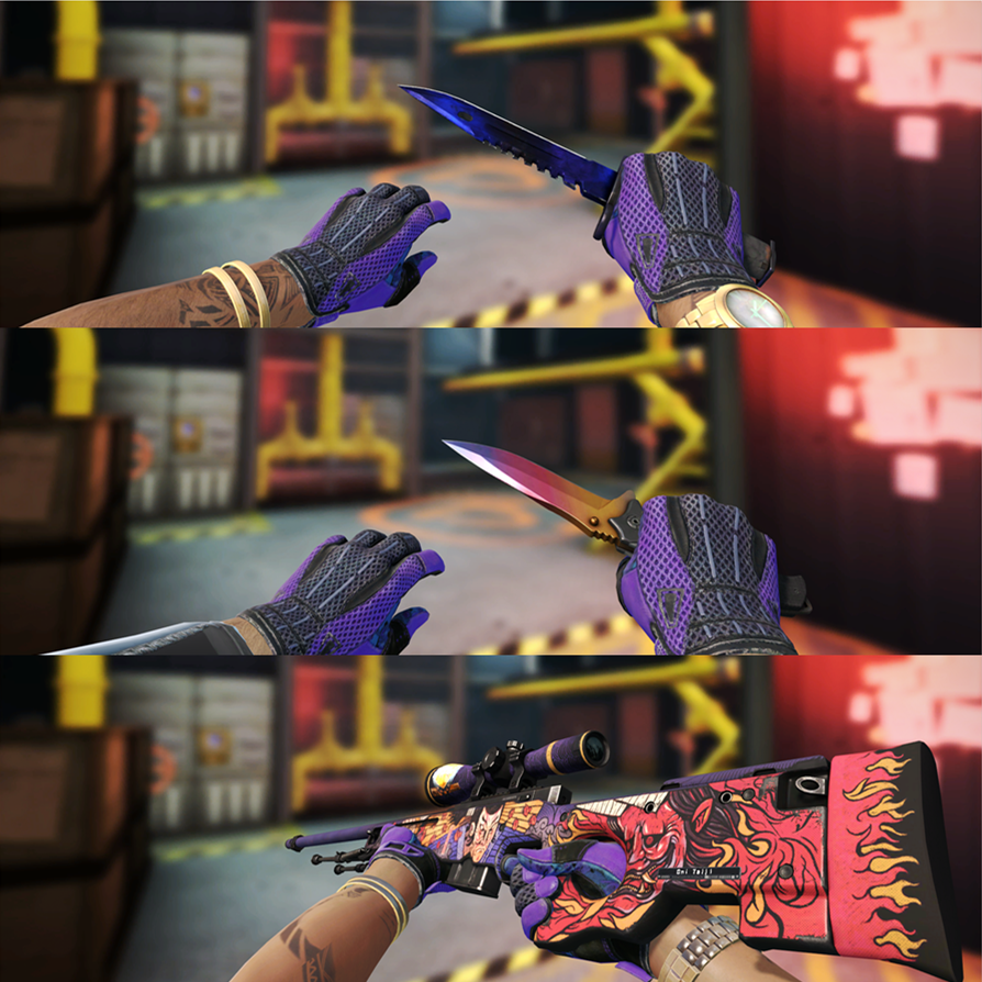 10785e完美82潘多拉手套蓝m9渐变烫手刀夜愿印花集鬼退治此csgo