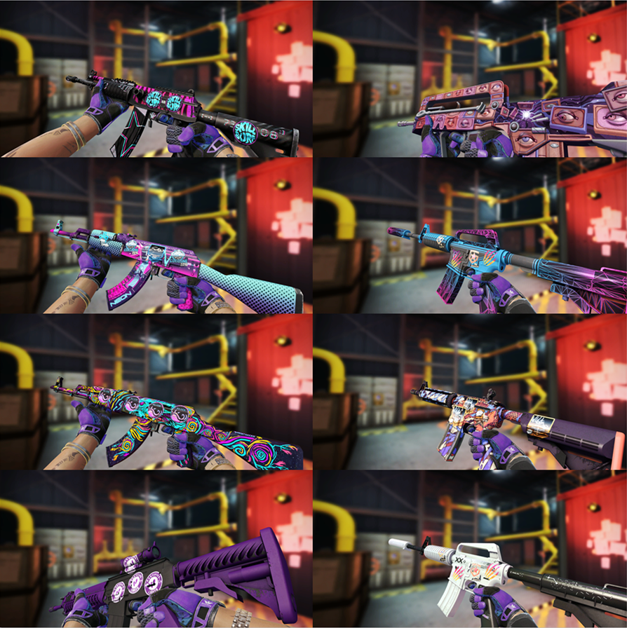 10785e完美82潘多拉手套蓝m9渐变烫手刀夜愿印花集鬼退治此csgo