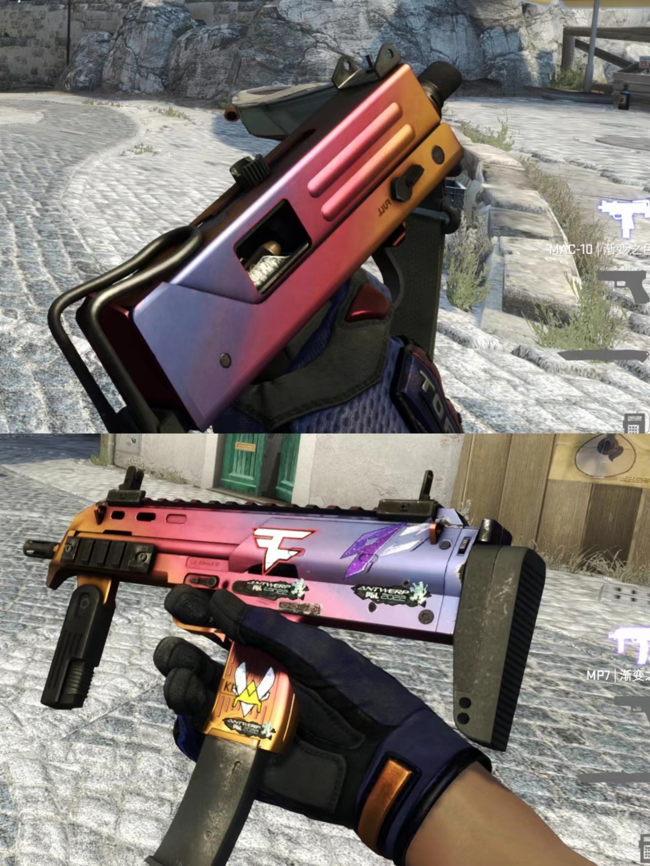 只可5e完美绿色/渐变系列手套m9刺刀熊刀/印花集全/渐变大狙此csgo