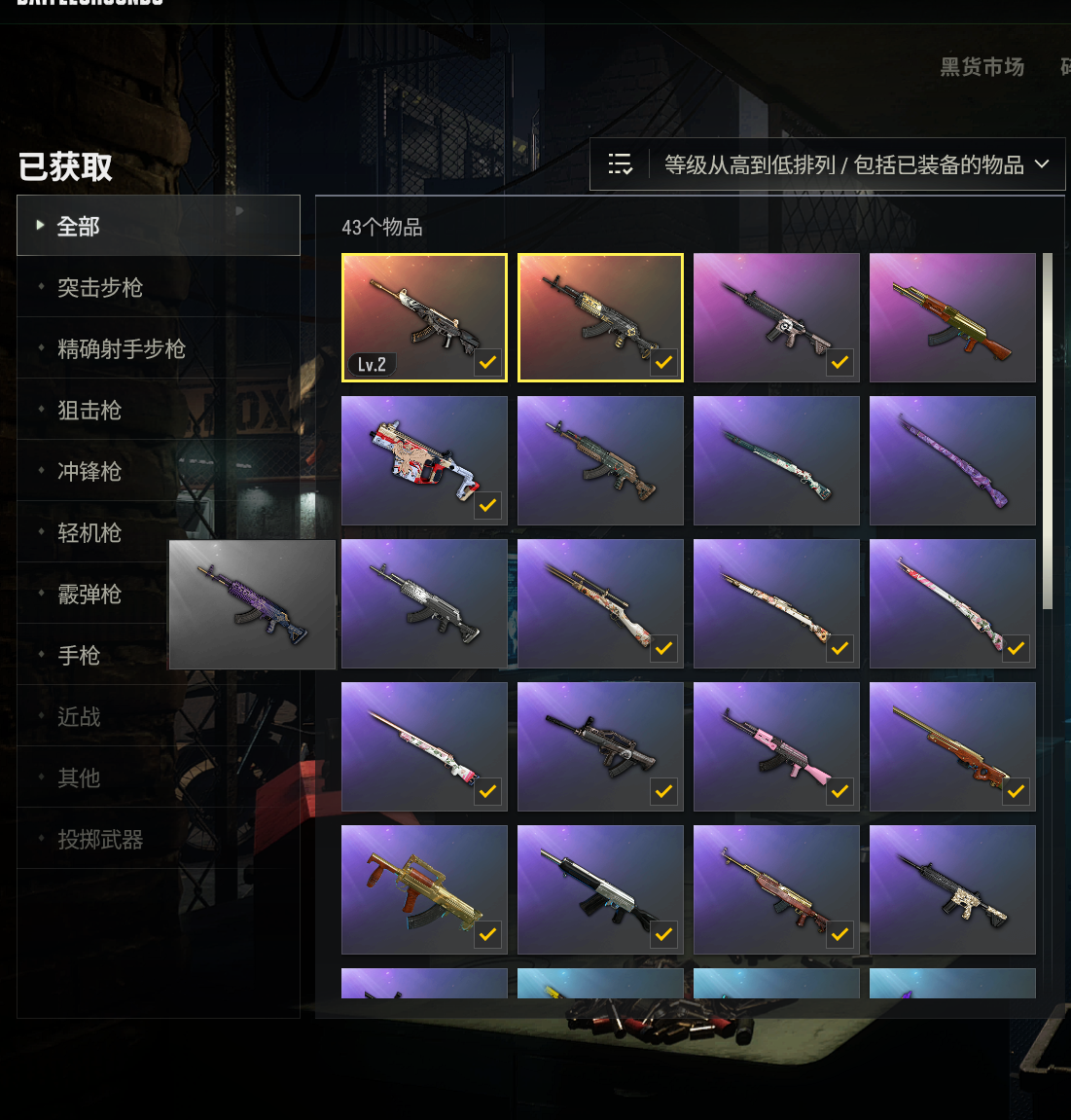 可排位 双成长-2级朱雀M4、孙悟空M24 电镀M762武器礼包⚡好礼SLR⚡礼物M762分秒无满级 / PUBG吃鸡 / 全区 / 全服 ...