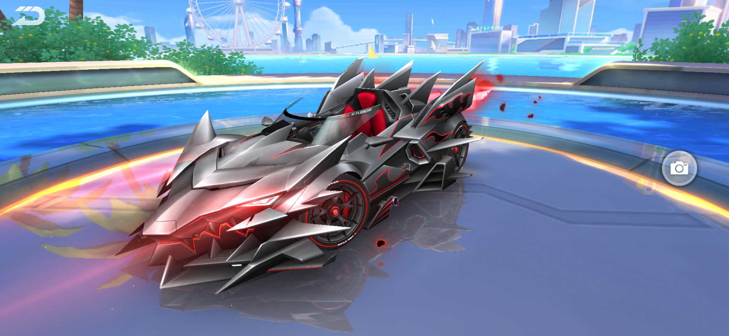 qq飞车,v7非皇冠,a车永久改满狱火哮天,装扮度83可排位