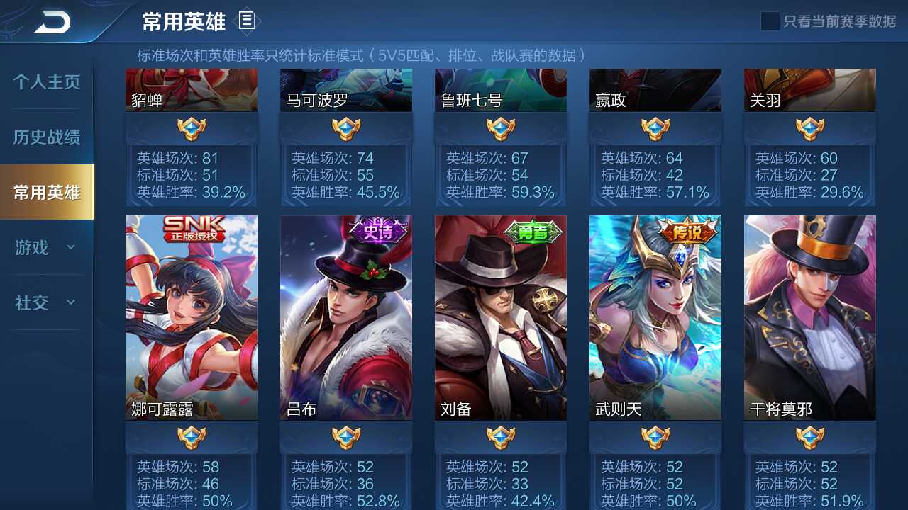 【安卓】(v8)88英雄 81皮肤诚信第一,请求各位大佬别毁号可排位 (累计