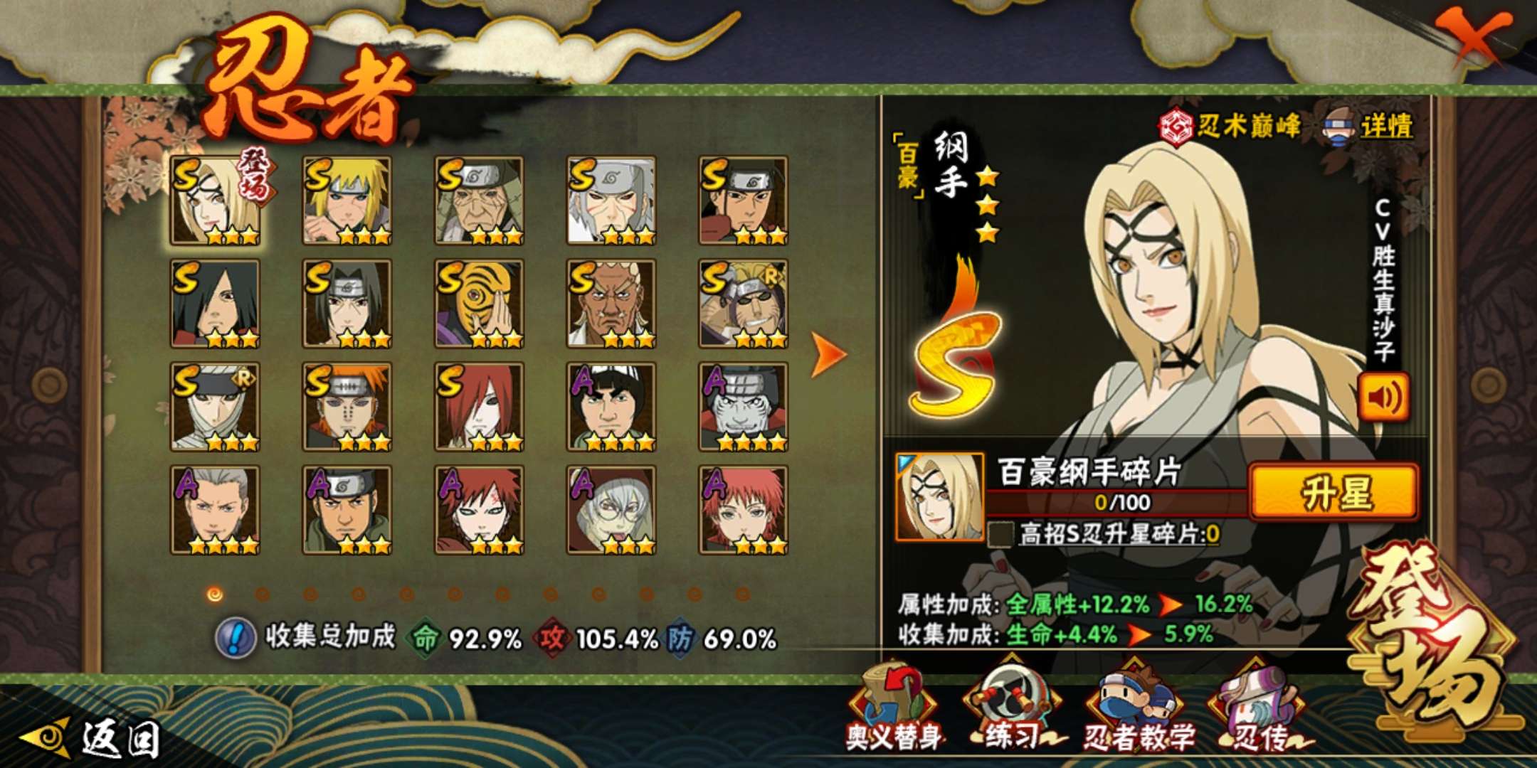 火影忍者手游泳装小南新春鼬鸡翅佐助疾风多s忍全高招a