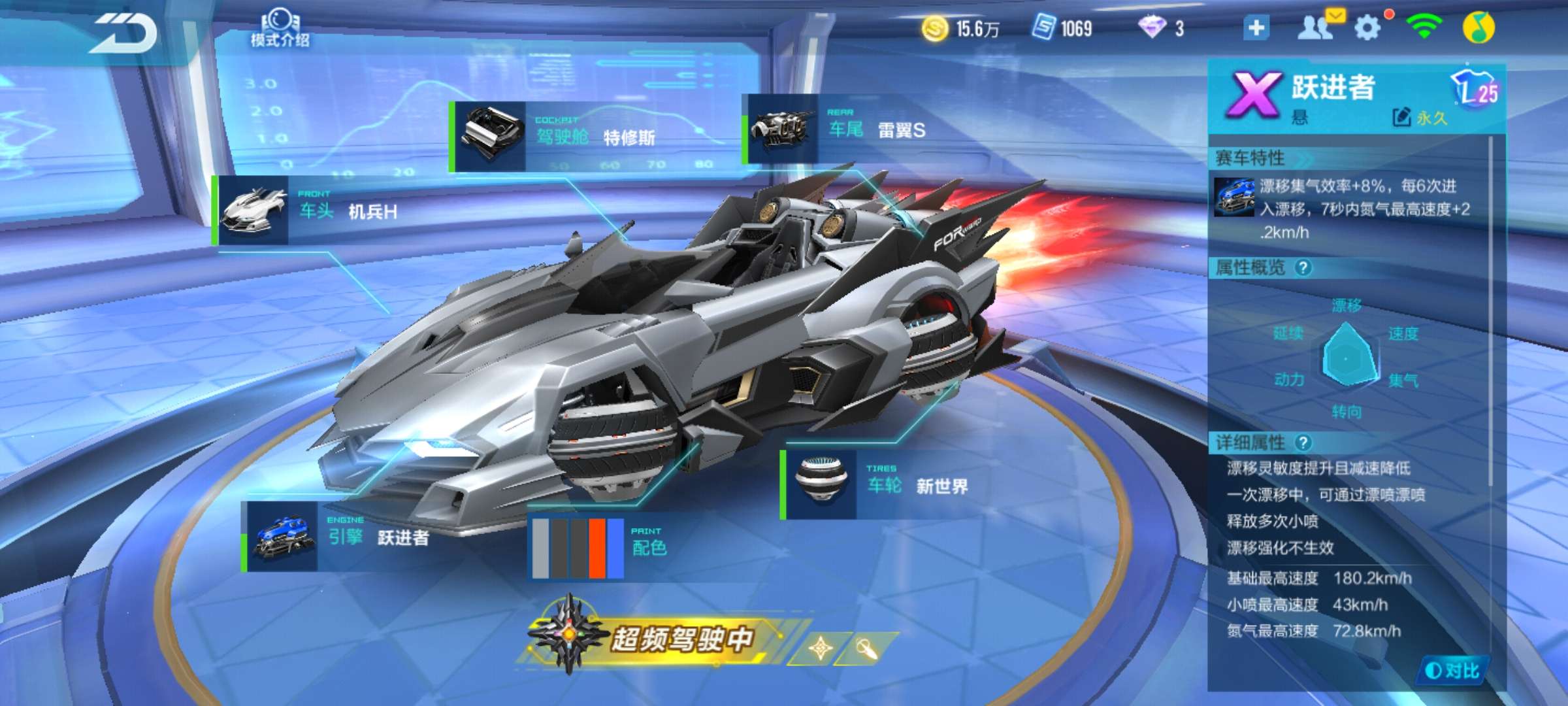 qq飞车手游悬浮车尖兵阿尔法月光女神天马幻想