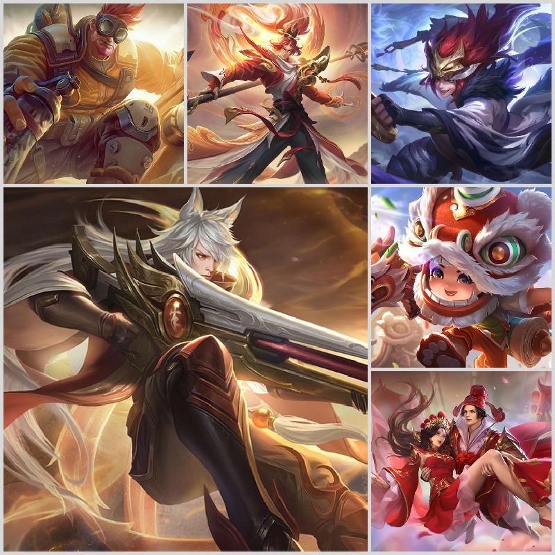 英雄92 皮肤80 五神兽 至尊宝 狮子座 梅西 飞衡