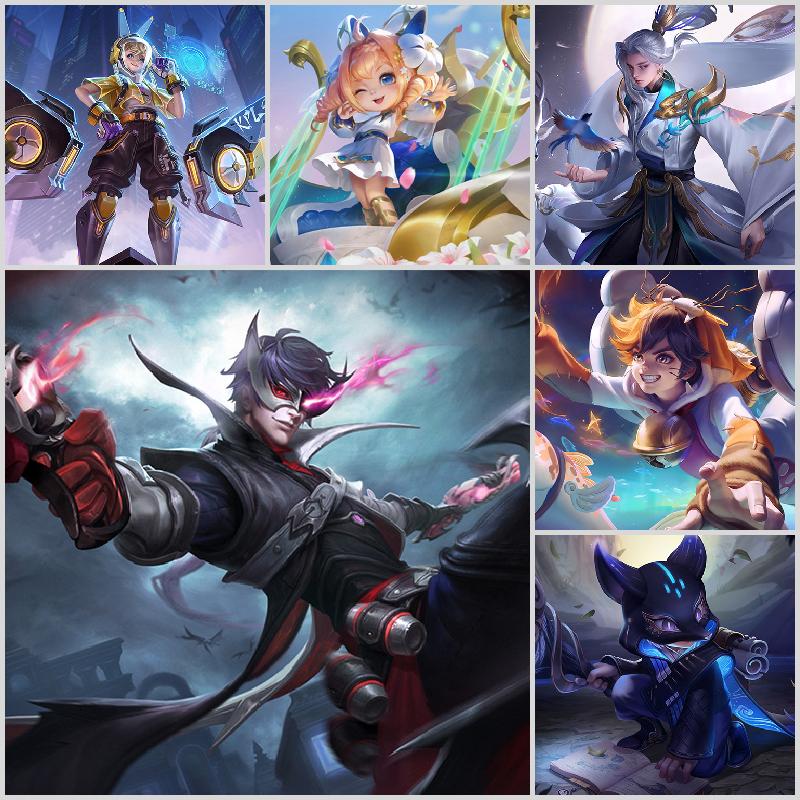 78看描述【168皮★未来机甲】零号赤焰炽阳神光白晶晶此王者荣耀