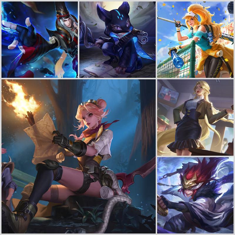 176皮】金貂白虎志凤求凰神威=云鹰飞将淬星耀世游龙清影此王者荣耀